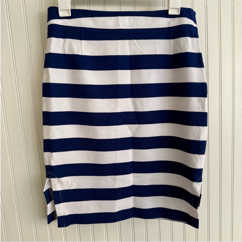 Banana Republic Wide Stripes Blue Skirt Size 6